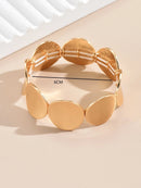 1 Pulseira Elástica Fashion Dourada