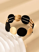 1 Pulseira Elástica Fashion Dourada