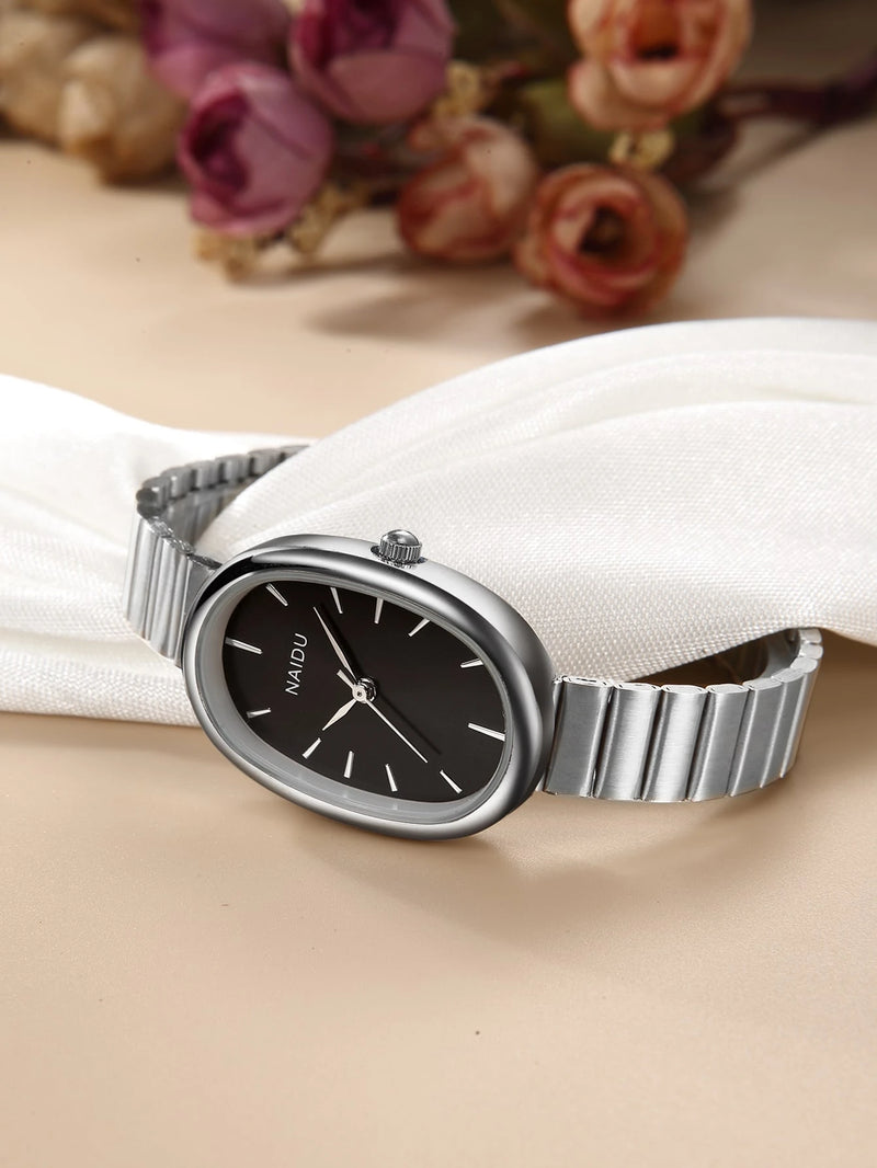 Pequeno Redondo Vintage Luxuoso Mulheres Relógio , Elegante E Versátil Relógio De Quartzo