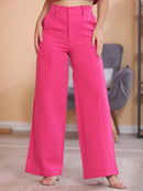 Vendedor IndicadoConjunto feminino de alfaiataria blusa manga curta com calça reta ótimo para usar no trabalho dia a dia casual premium acabamento pespontado