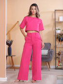 Conjunto Blusa Manga Curta e Calça Reta – ALICE