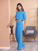 Vendedor IndicadoConjunto feminino de alfaiataria blusa manga curta com calça reta ótimo para usar no trabalho dia a dia casual premium acabamento pespontado