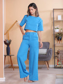Vendedor IndicadoConjunto feminino de alfaiataria blusa manga curta com calça reta ótimo para usar no trabalho dia a dia casual premium acabamento pespontado