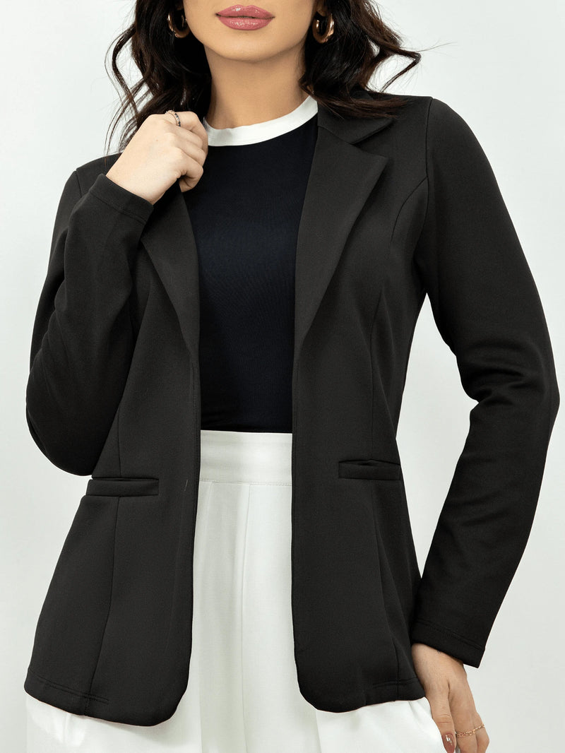 Blazer Alfaiataria Social Feminino Elegante Atemporal Sobretudo Acinturado