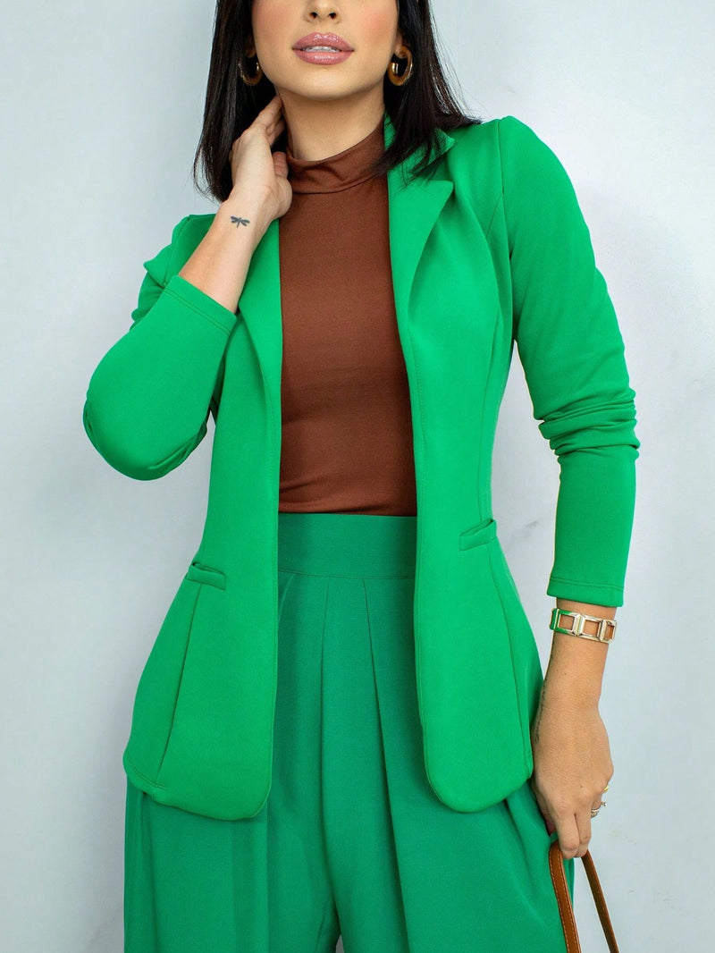 Blazer Alfaiataria Social Feminino Elegante Atemporal Sobretudo Acinturado