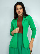 Blazer Alfaiataria Social Feminino Elegante Atemporal Sobretudo Acinturado