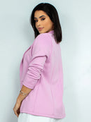 Blazer Alfaiataria Social Feminino Elegante Atemporal Sobretudo Acinturado