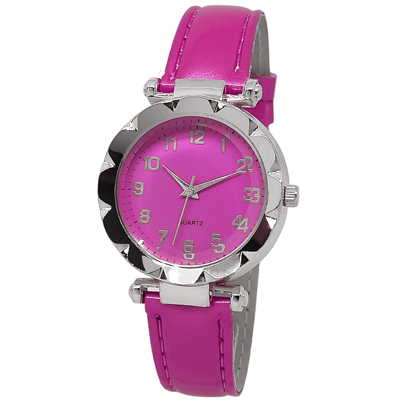 Relógio Casual Couro Feminino Lindo