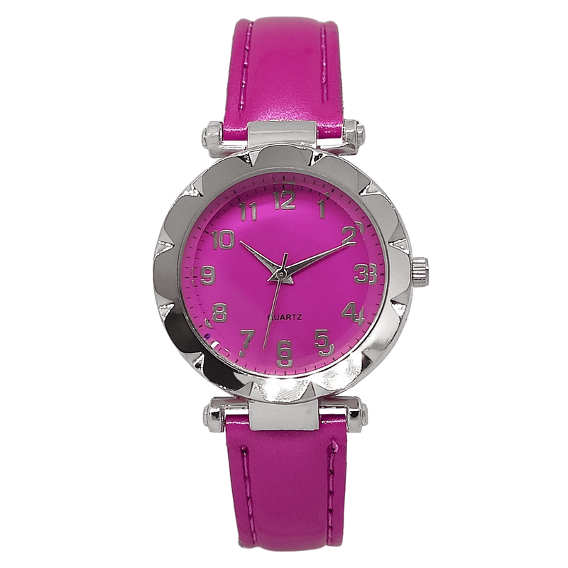 Relógio Casual Couro Feminino Lindo
