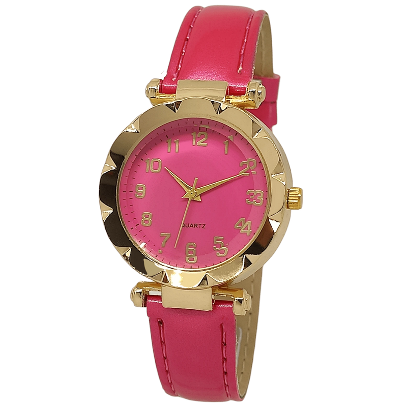 Relógio Casual Couro Feminino Lindo