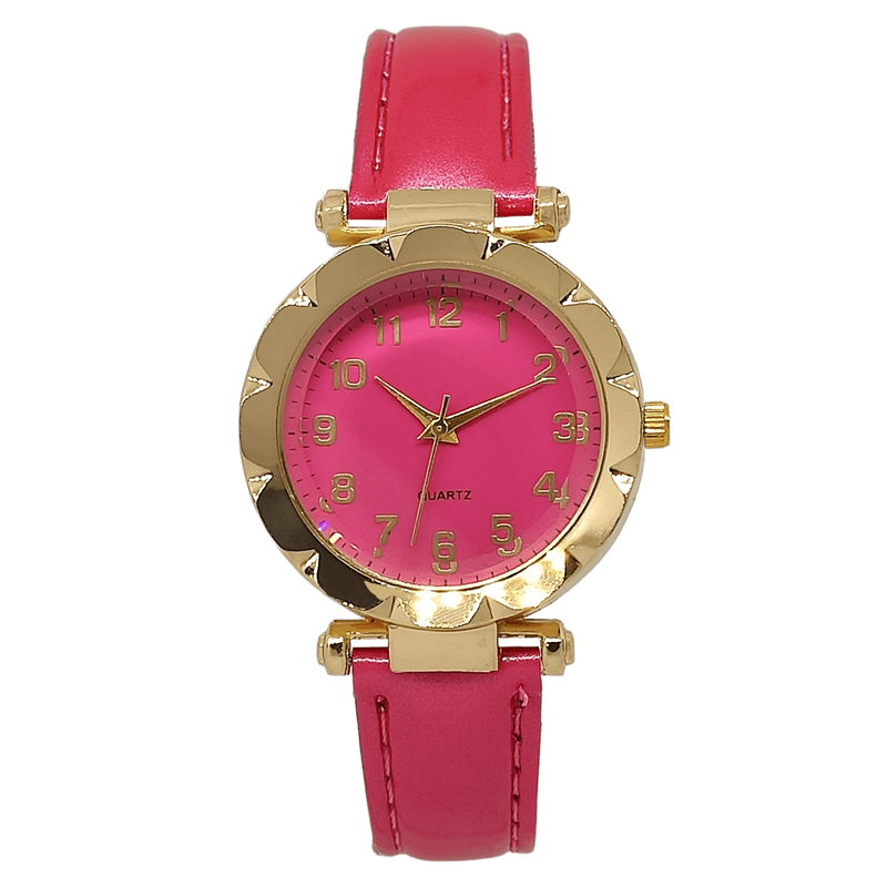 Relógio Casual Couro Feminino Lindo