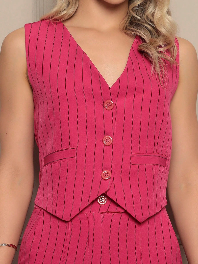 Novo Conjunto De Alfaitaria feminino Colete+calças Modal casual/socail