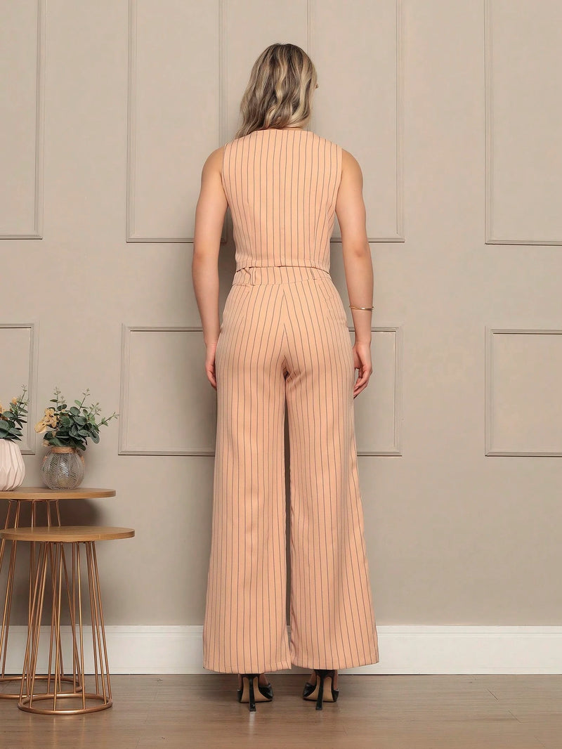 Novo Conjunto De Alfaitaria feminino Colete+calças Modal casual/socail