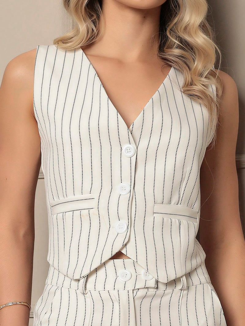 Novo Conjunto De Alfaitaria feminino Colete+calças Modal casual/socail