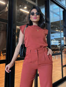 Conjunto Tecido Luis Twill Azul Cadete – VIVIANE