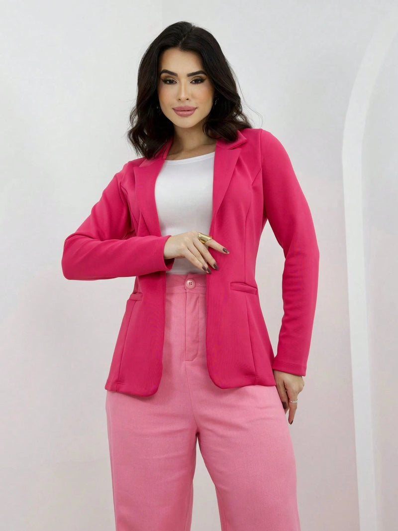 Blazer Alfaiataria Social Feminino Elegante Atemporal Sobretudo Acinturado