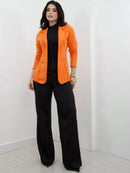 Blazer Alfaiataria Social Feminino Elegante Atemporal Sobretudo Acinturado