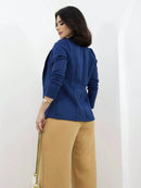 Blazer Alfaiataria Social Feminino Elegante Atemporal Sobretudo Acinturado