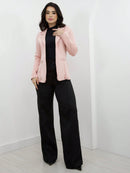 Blazer Alfaiataria Social Feminino Elegante Atemporal Sobretudo Acinturado