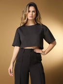 Vendedor IndicadoConjunto feminino de alfaiataria blusa manga curta com calça reta ótimo para usar no trabalho dia a dia casual premium acabamento pespontado