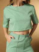 Vendedor IndicadoConjunto feminino de alfaiataria blusa manga curta com calça reta ótimo para usar no trabalho dia a dia casual premium acabamento pespontado