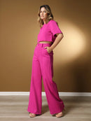 Vendedor IndicadoConjunto feminino de alfaiataria blusa manga curta com calça reta ótimo para usar no trabalho dia a dia casual premium acabamento pespontado