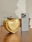 Vendedor IndicadoBolsa Feminina Transversal Coração Pequena Festa Alça Corrente