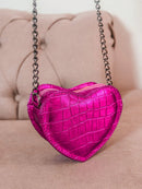 Vendedor IndicadoBolsa Feminina Transversal Coração Pequena Festa Alça Corrente