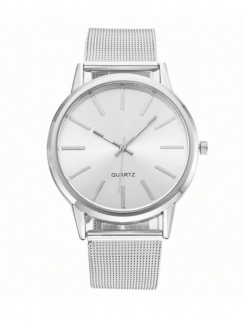 1 Peça Relógio de Pulso Feminino de Luxo, Moderno e Simples, Grande Mostrador de Barra Escala, Relógio de Quartzo para Mulheres, Presente, Relogio Masculino, Opção Ideal para Presentes (Apenas o Relógio de Pulso)
