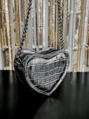 Vendedor IndicadoBolsa Feminina Transversal Coração Pequena Festa Alça Corrente