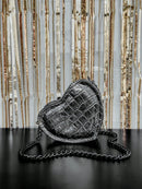 Vendedor IndicadoBolsa Feminina Transversal Coração Pequena Festa Alça Corrente