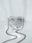 Vendedor IndicadoBolsa Feminina Transversal Coração Pequena Festa Alça Corrente