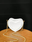 Vendedor IndicadoBolsa Feminina Transversal Coração Pequena Festa Alça Corrente