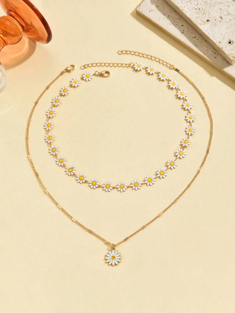 2 Peças/Conjunto Colar Gargantilha Elegante de Verão com Pérolas Falsas, Colar Pendente Irregular de Estrela do Mar de Liga Estilizada com Pérolas Falsas, Joia Feminina para Uso Diário, Viagem, Festival de Música, Festa
