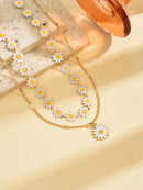 2 Peças/Conjunto Colar Gargantilha Elegante de Verão com Pérolas Falsas, Colar Pendente Irregular de Estrela do Mar de Liga Estilizada com Pérolas Falsas, Joia Feminina para Uso Diário, Viagem, Festival de Música, Festa