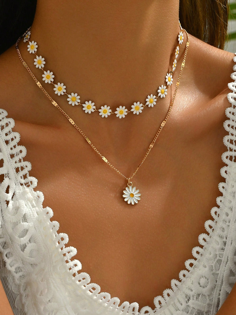 2 Peças/Conjunto Colar Gargantilha Elegante de Verão com Pérolas Falsas, Colar Pendente Irregular de Estrela do Mar de Liga Estilizada com Pérolas Falsas, Joia Feminina para Uso Diário, Viagem, Festival de Música, Festa