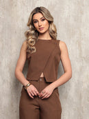 Vendedor Indicado
Conjunto Feminino em Alfaiataria Laris Blusa com Calça comprida