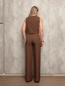 Vendedor Indicado
Conjunto Feminino em Alfaiataria Laris Blusa com Calça comprida