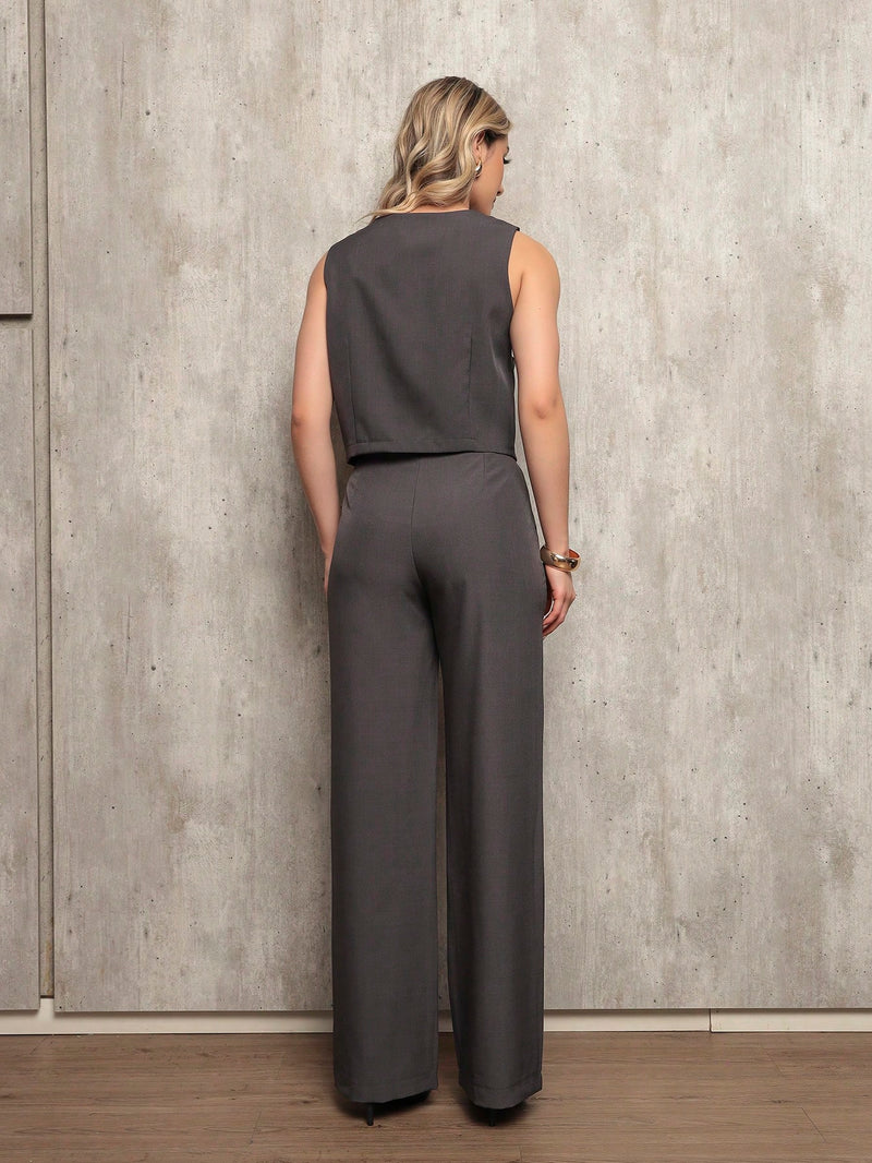 Vendedor Indicado
Conjunto Feminino em Alfaiataria Laris Blusa com Calça comprida