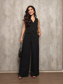 Vendedor Indicado
ANLE MODAS Conjunto feminina Colete com Calça Alfaiataria chic Social estampado Listrado