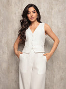 Vendedor Indicado
ANLE MODAS Conjunto feminina Colete com Calça Alfaiataria chic Social estampado Listrado