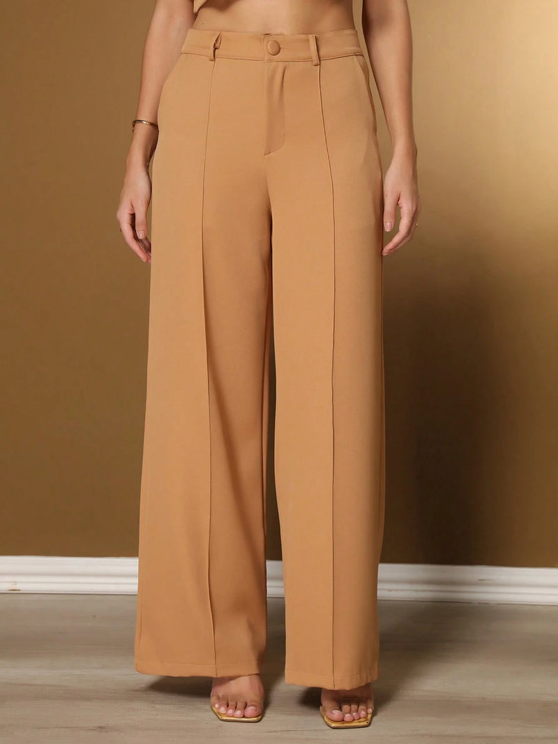 Vendedor IndicadoConjunto feminino de alfaiataria blusa manga curta com calça reta ótimo para usar no trabalho dia a dia casual premium acabamento pespontado
