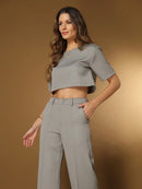 Vendedor IndicadoConjunto feminino de alfaiataria blusa manga curta com calça reta ótimo para usar no trabalho dia a dia casual premium acabamento pespontado