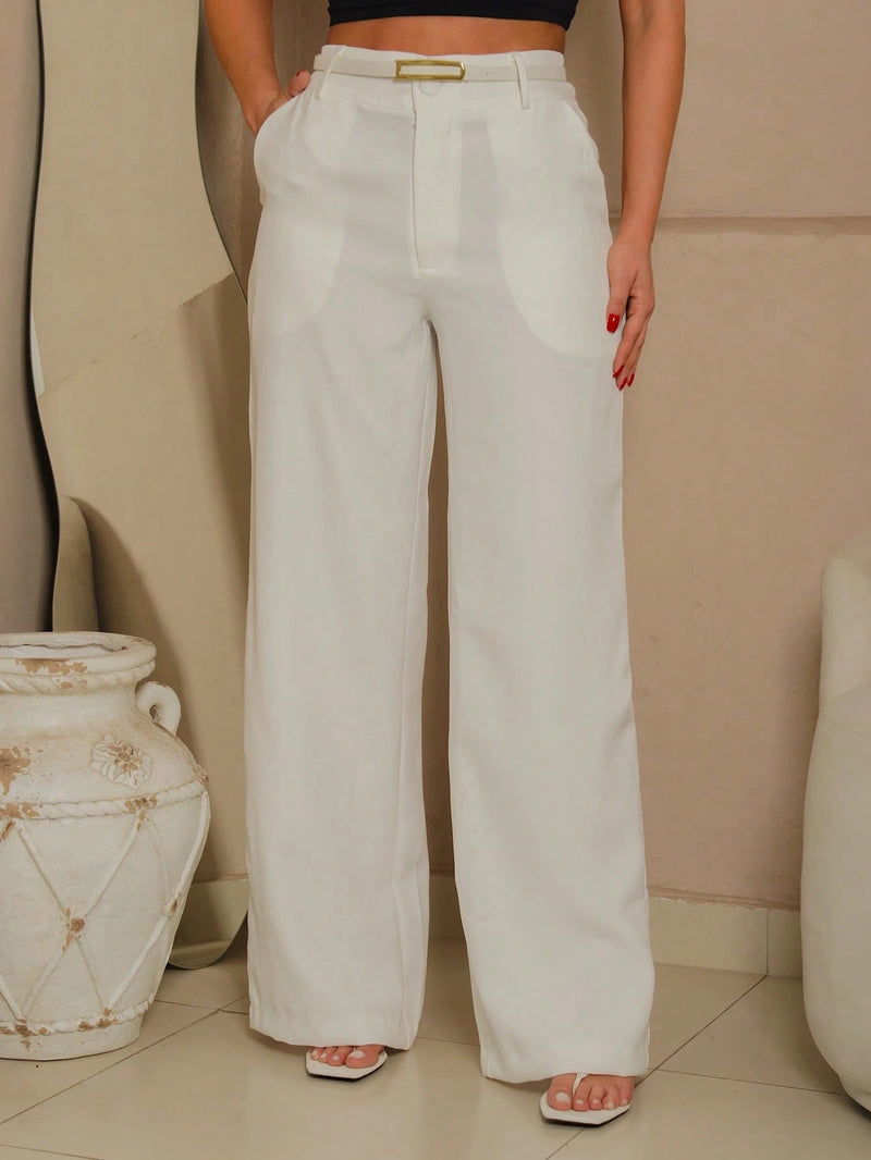 Calça Pantalona com Cinto – CAMILA