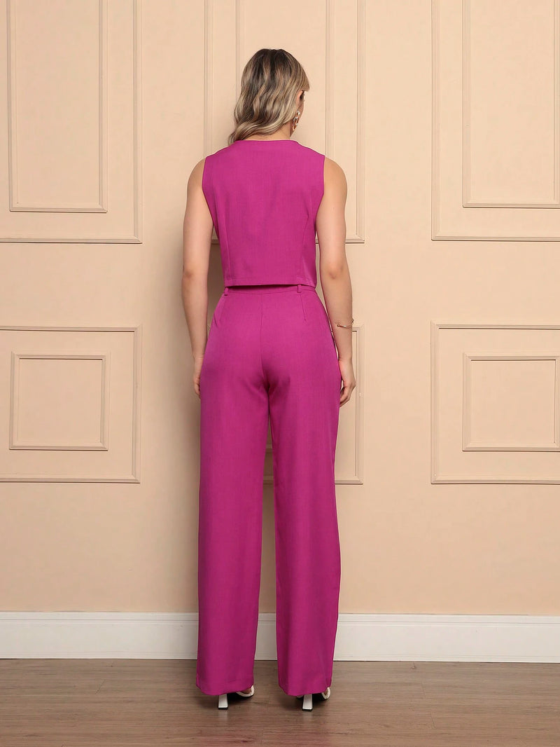 Vendedor Indicado
Conjunto Feminino em Alfaiataria Laris Blusa com Calça comprida