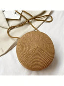 Vendedor Indicado
DESC Bolsa Feminina Pequena Palha Sintética Redonda Alça Comprida corda transversal