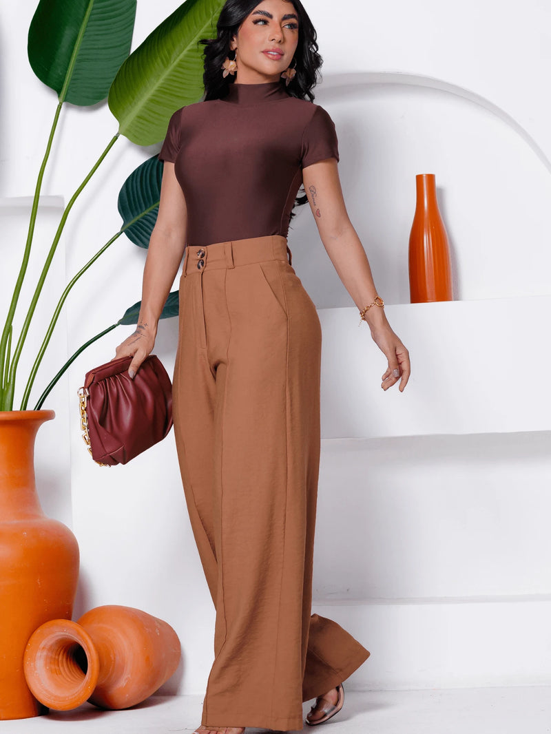 Calça Pantalona Cinza – LARISSA