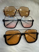 Óculos de sol de proteção solar de meia armação e feixe duplo para homens e mulheres