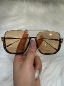 Óculos de sol de proteção solar de meia armação e feixe duplo para homens e mulheres