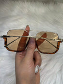 Óculos de sol de proteção solar de meia armação e feixe duplo para homens e mulheres